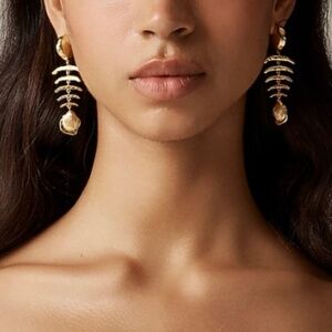 J Crew Fishbone Earrings